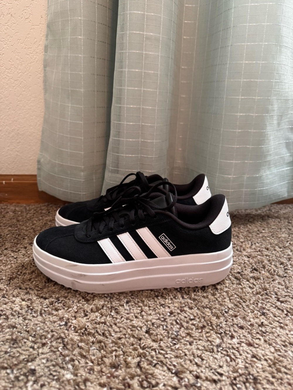 adidas Black and White Platform Women's Sneakers